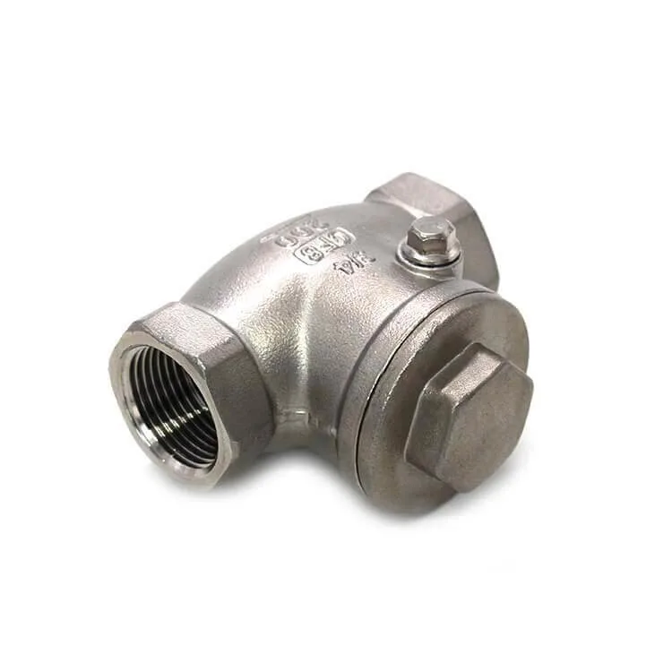 Stainless Steel Threaded Straight Through Horizontal Check Valve Clack One-Way Drain Valve