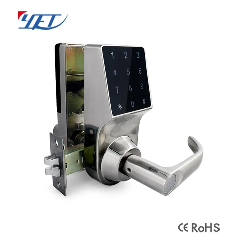 Wooden Door Zinc Alloy Password Digital Touch Screen Smart Door Lock