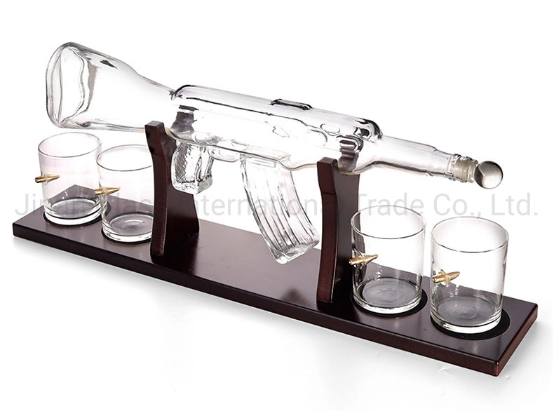 Elegant Gun Whisky Glass Wine Container Craft Wine Bottle