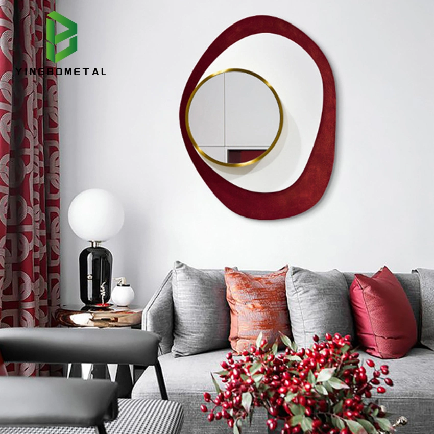 Decoración de pared con espejo circular tintado Living comedor Roon Decorativo