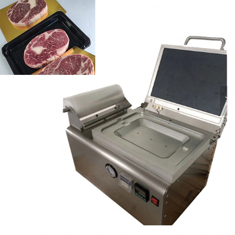 Steak Vide Skin Pack machine de conditionnement de la peau de fruits de mer de la peau de la machinerie de package vide