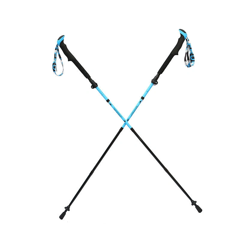 Portable Carbon Fiber Trekking Poles Folding Telescopic Ultra-Light Outdoor Hiking Trekking Poles Climbing Stick