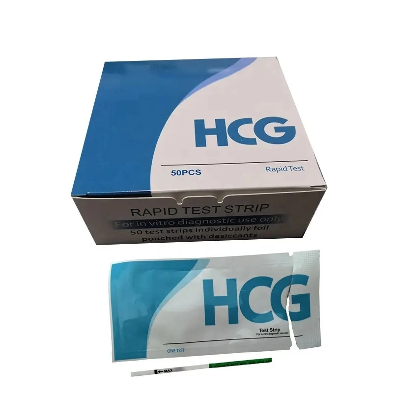 Tiras de orina kits de examen Cassette HCG Prueba de embarazo un paso