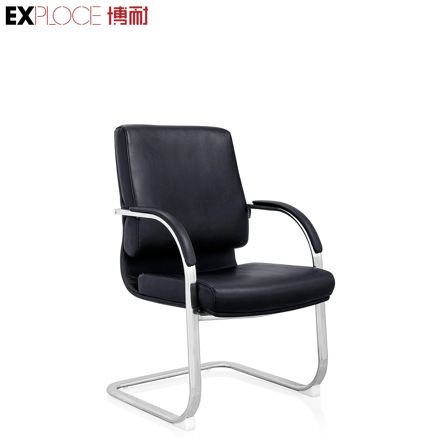 Middle Back Ergonomic Commercial Quality Reclining Leather Boss Chair Executive Low Price Low-End Classic Design