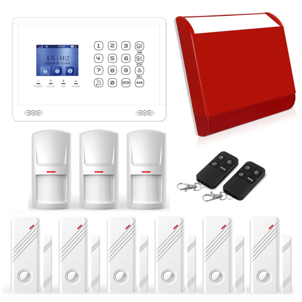 APP Control Smart GSM Alarm System Russian/English Voice Wireless Home Security Alarm Device