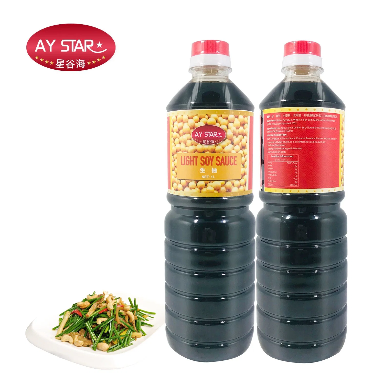 Bulk Glass Bottle Natural Fermented Wholesale/Supplier Light Soy Sauce