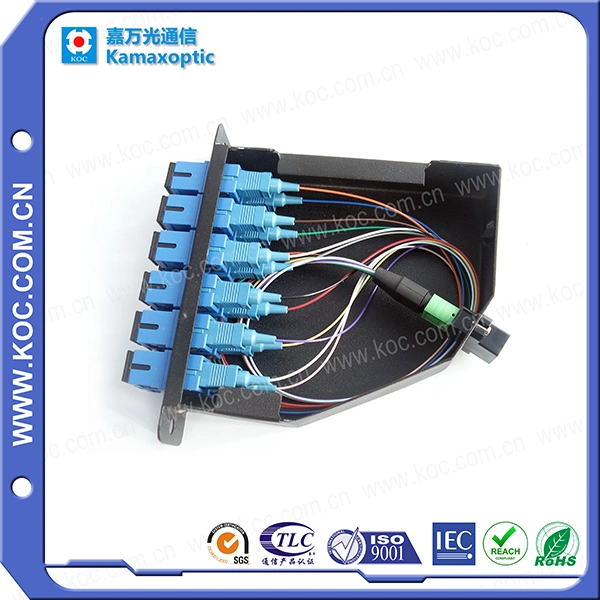 MTP/MPO High Density Transmission Lgx Optical Fiber Cassette for FTTH Data Center