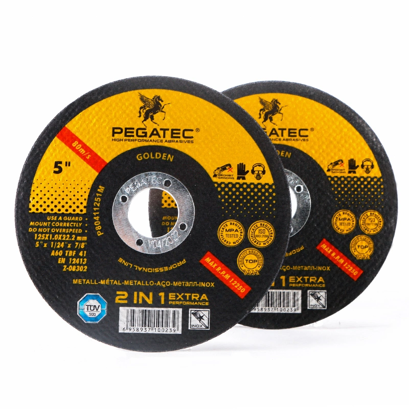 Pegatec 125X1X22.2mm Resin Bond Abrasive Cutting Wheels