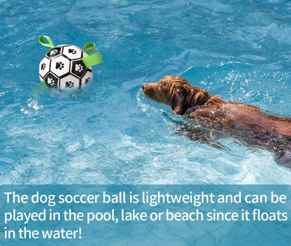 Interactive Dog Toy Paw Football Toys for Puppy Large Dogs Outdoor Training Pet Bite Chew Soccer Ball Toys with Inflator