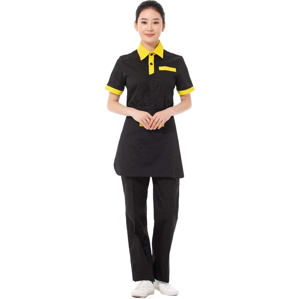 Wholesale/Supplier Hotel Restaurant Unisex Busperson Shirts Waiter Workwear Uniform