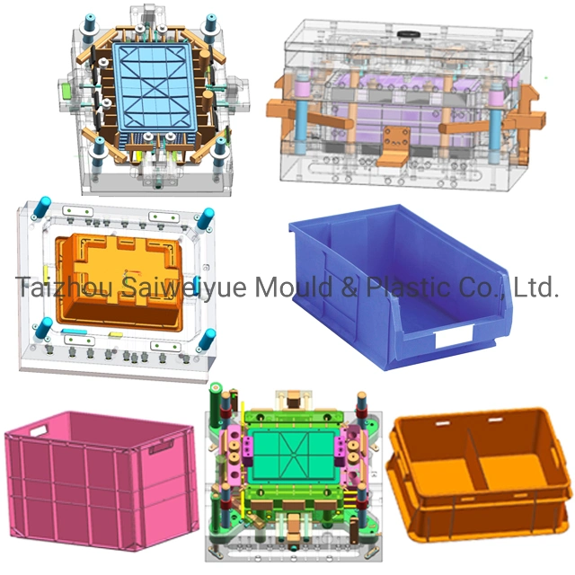 Factory Pallet Rack Plastic Bin Mold Shelf Storage Container Boxes Injection Mould