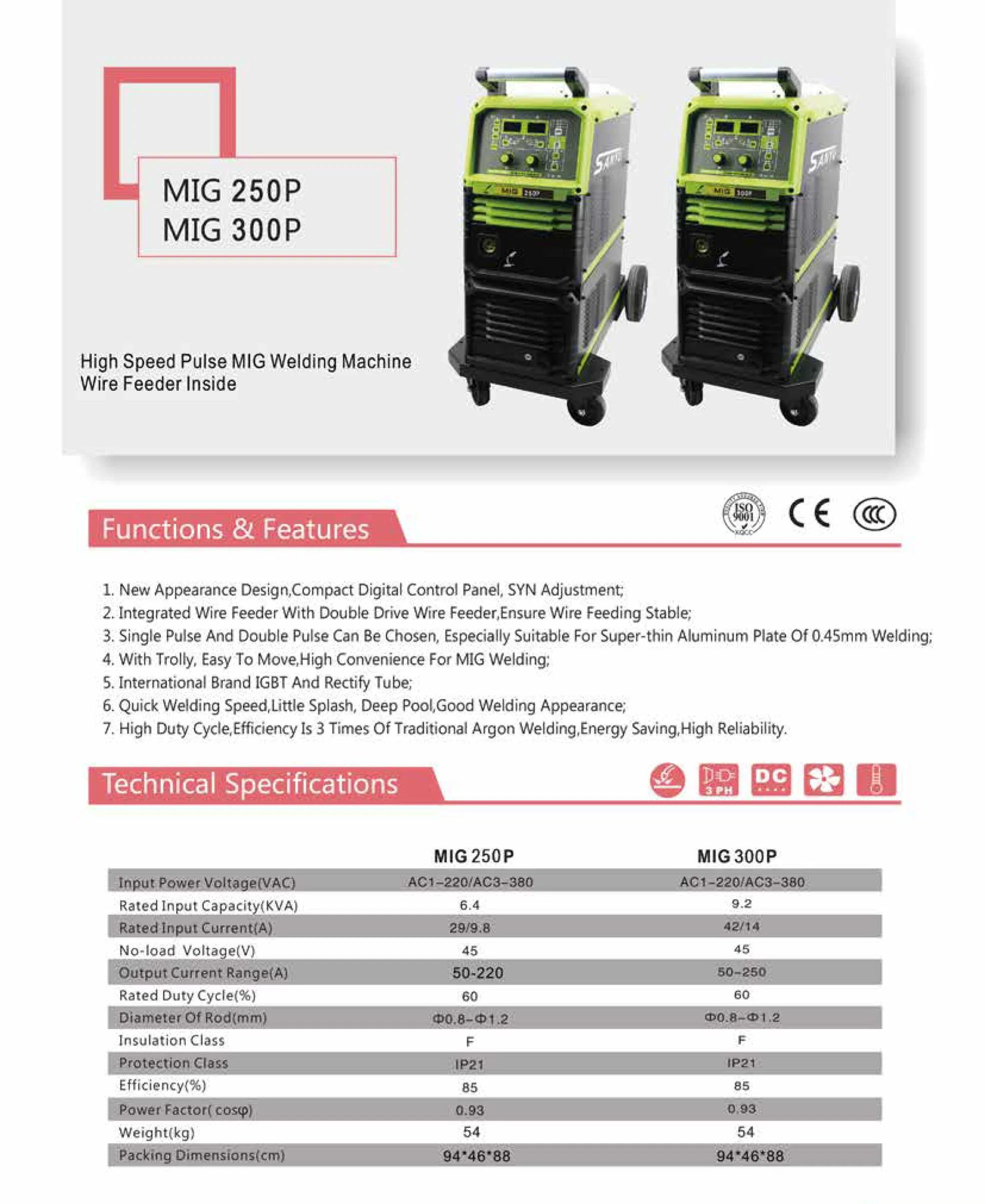 MIG-250p Welding Machine MIG Welders Inside Wire Feeder