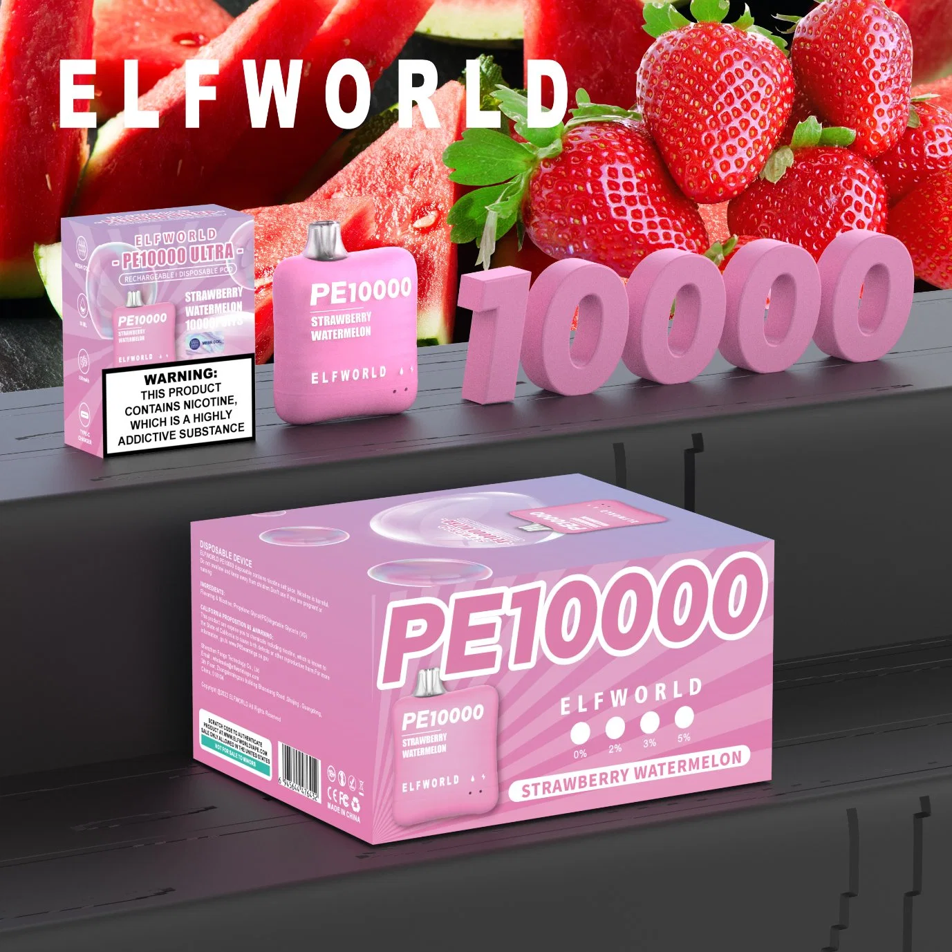 Оригинальная одноразовая форма для курящих Elf World 10000 Сигарета