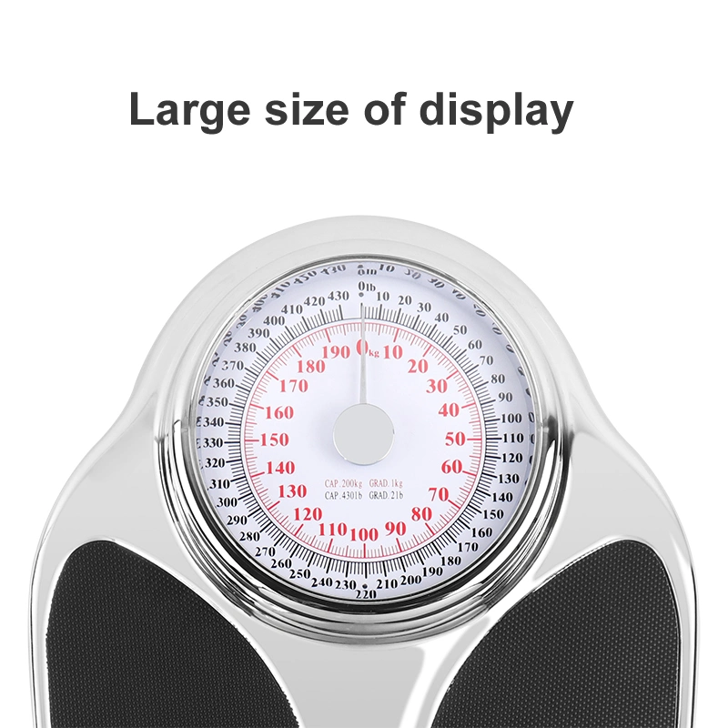 Chrome Plated Metal Housing Mechanical Body Scale