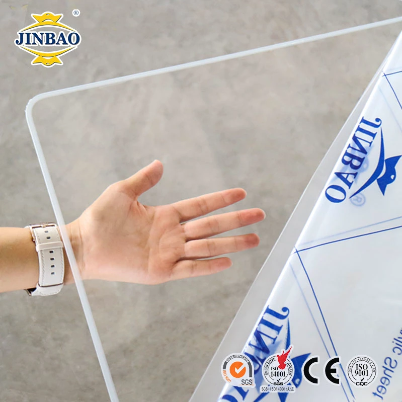 Jinbao Manufacturers 2mm 3mm 4mm 5mm Perspex PMMA Acrylic Transparent Frosted Clear Extrude Cast Colored Glass Price Plastic Acrylic Sheet Board