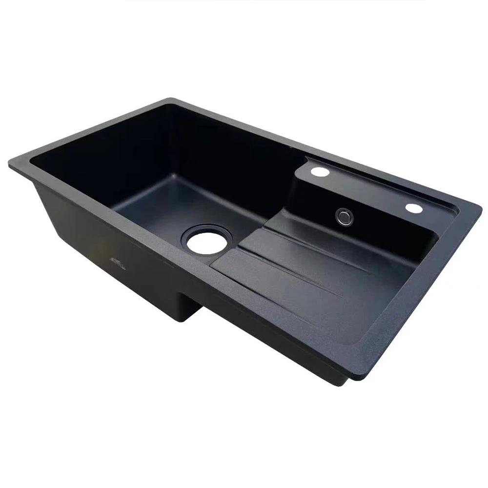 Best Selling Popular Design Undermounted Single Bowl Rectangular Quartz Stone Kitchen Sink