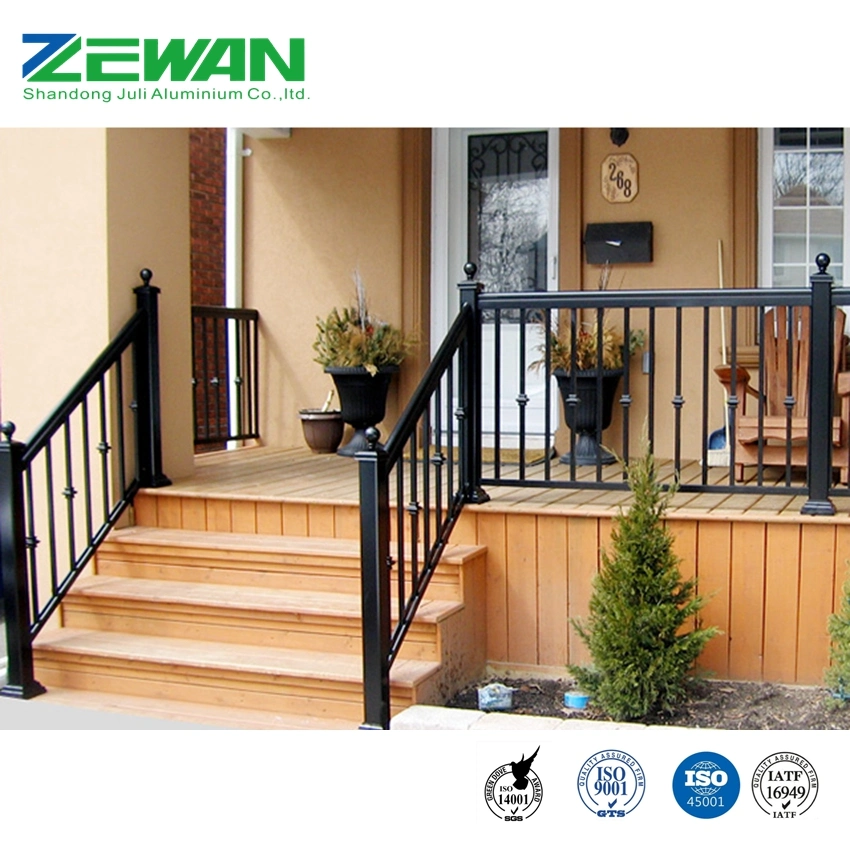 Balcony de corrimãos de alumínio stair Custom Aluminium Porch railing Outdoor Aluminium Ferroando boa qualidade