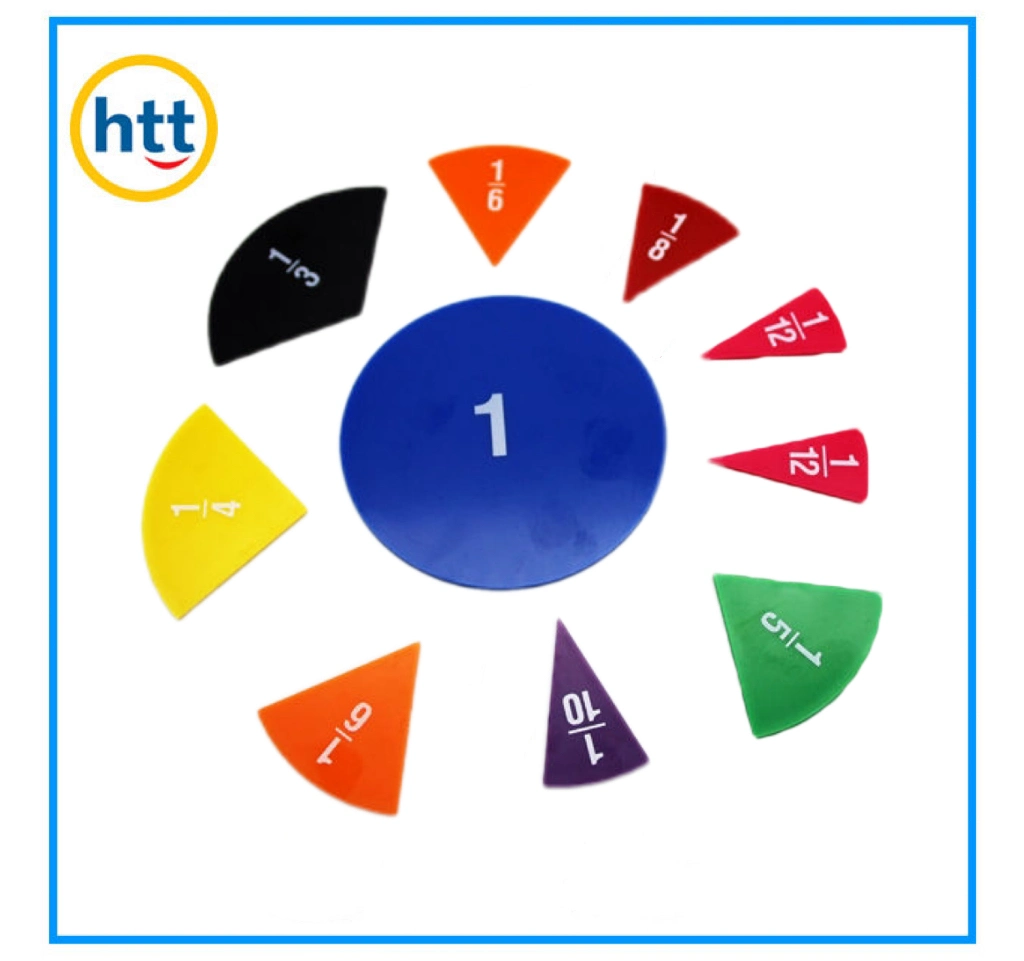 Educational Math Toy Rainbow Round Fraction Circles