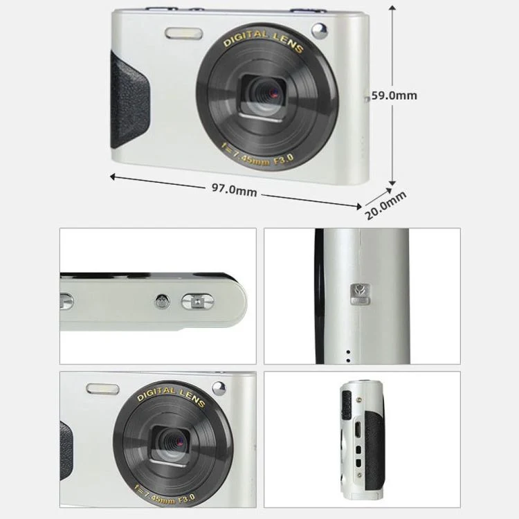 C8/C8 Plus Mini Portable 4K 4800 2.7inch LCD Screen HD Digital Camera