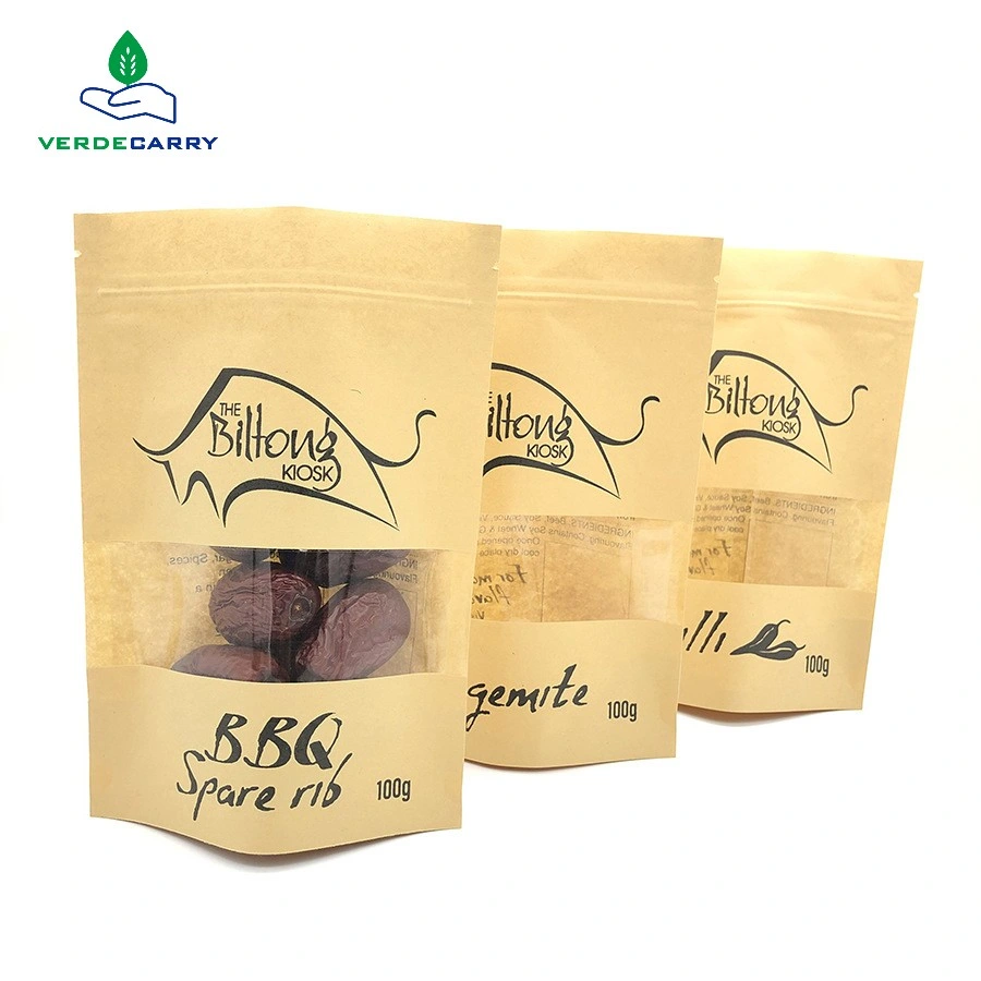 Wisdom Branded Packing Stand up Pouches Logo Custom Packaging Bags Ziplock Kraft Paper Free Customized Gravure Printing Accept