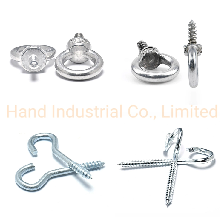 Hand Supply Moderate Price Long Shank Forged Screws Hook Open Eye