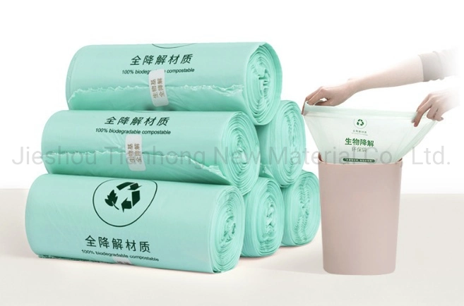 Compostable Trash Bag Biodegradable Bag PLA Pbat Pha Pbs Corn Starch Rubbish Bag Bioplastic Can Liner Eco Bin Liner