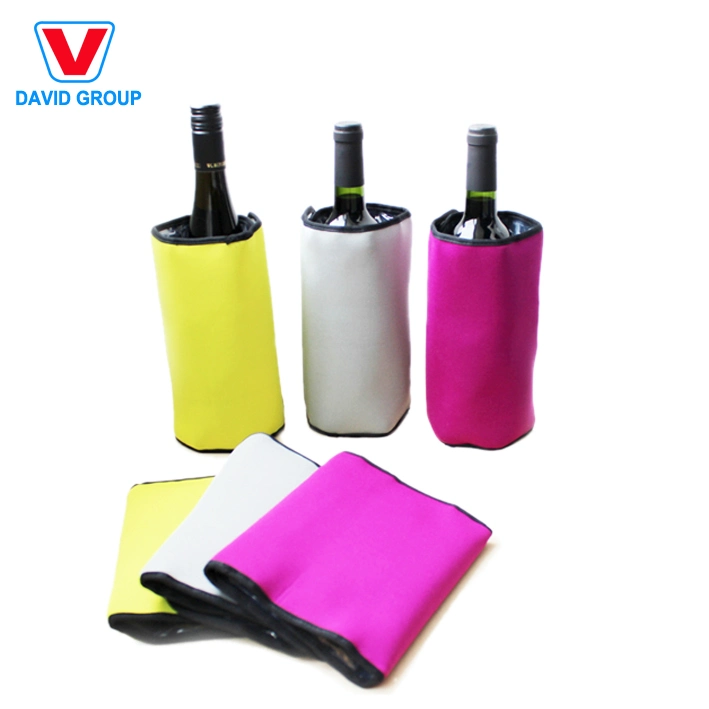 Individual Wine Beer Bottle Cooler Sleeve and Gel Pack Wine Cooler