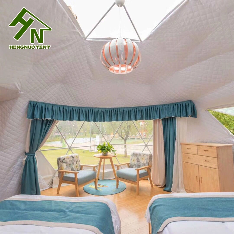 Large Spacious Wild Forest Adventure Camping Prefab Tiny House Multi-Color Glamping Hotel Dome Tent for 2-4 People