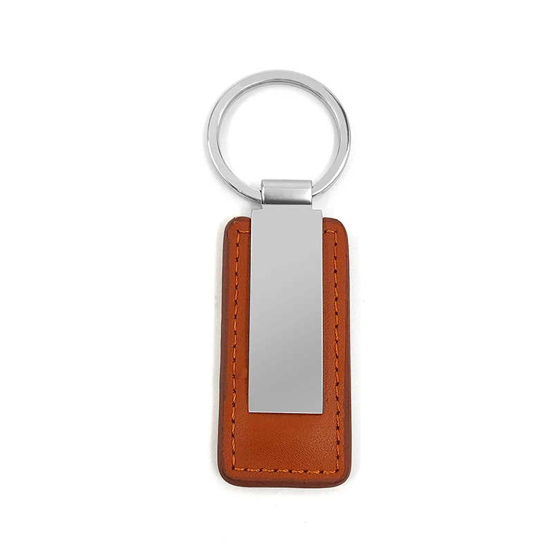 PU Leather Business Gift with Customizable Logo Print Keychain Pendant