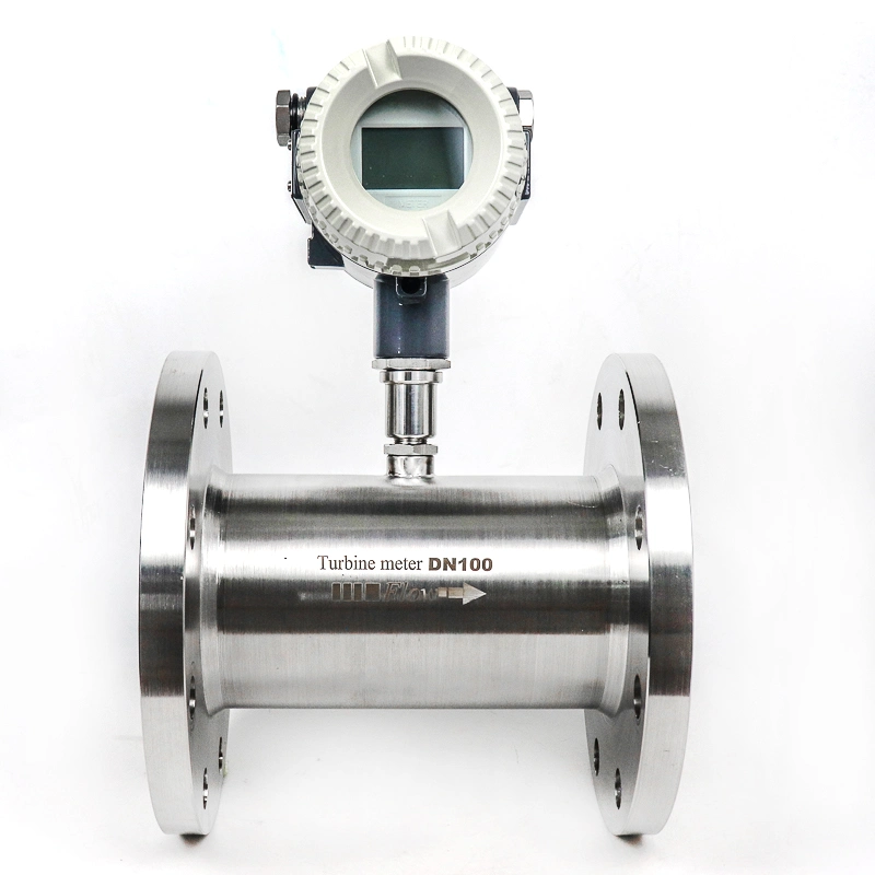 DN100 Turbine Flowmeter Measure Liquid Gas Turbine Flow Meter