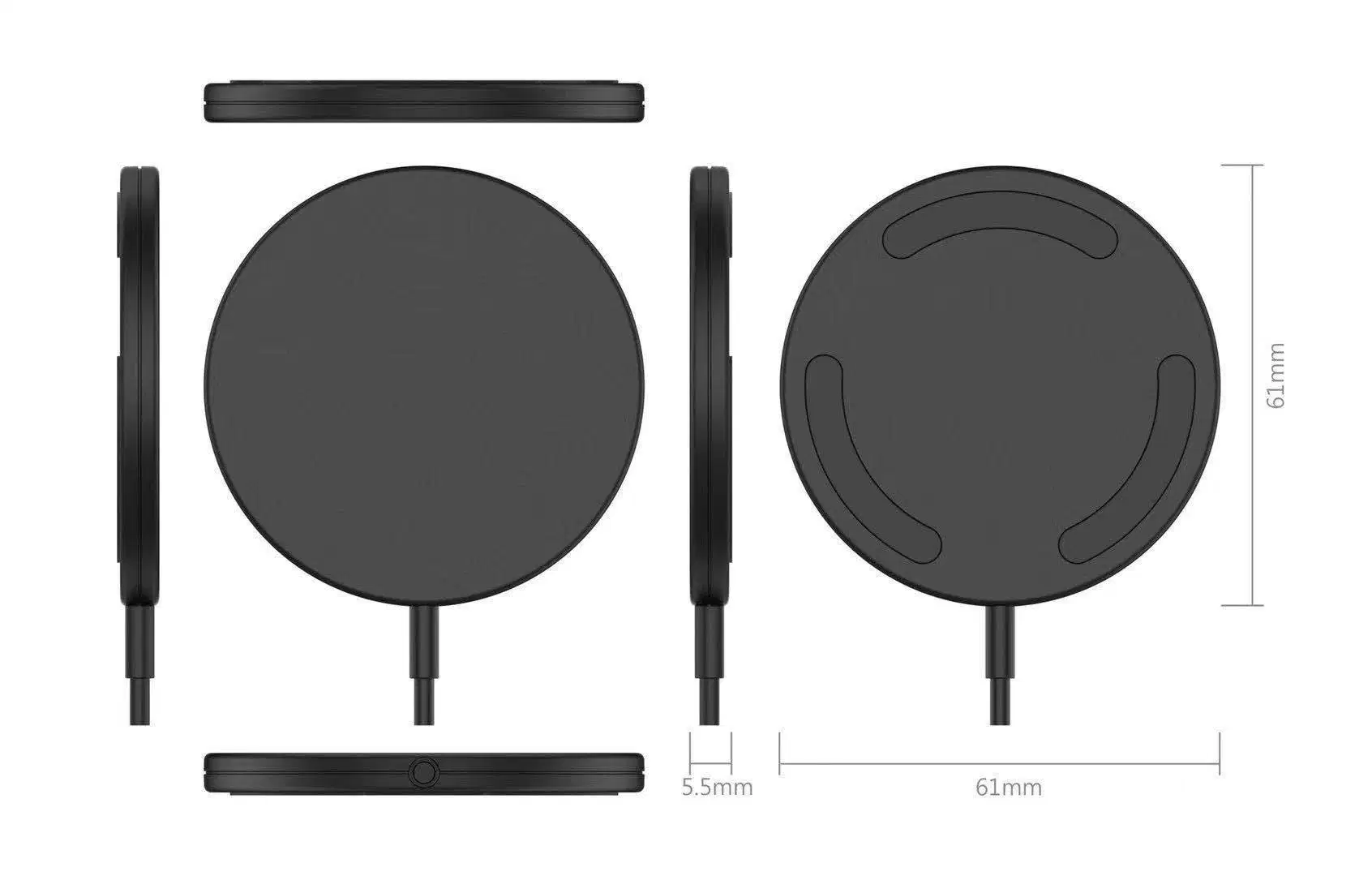 Qi Wireless 15W Fast Wireless Ladepad kompatibel für iPhones Ladegeräte