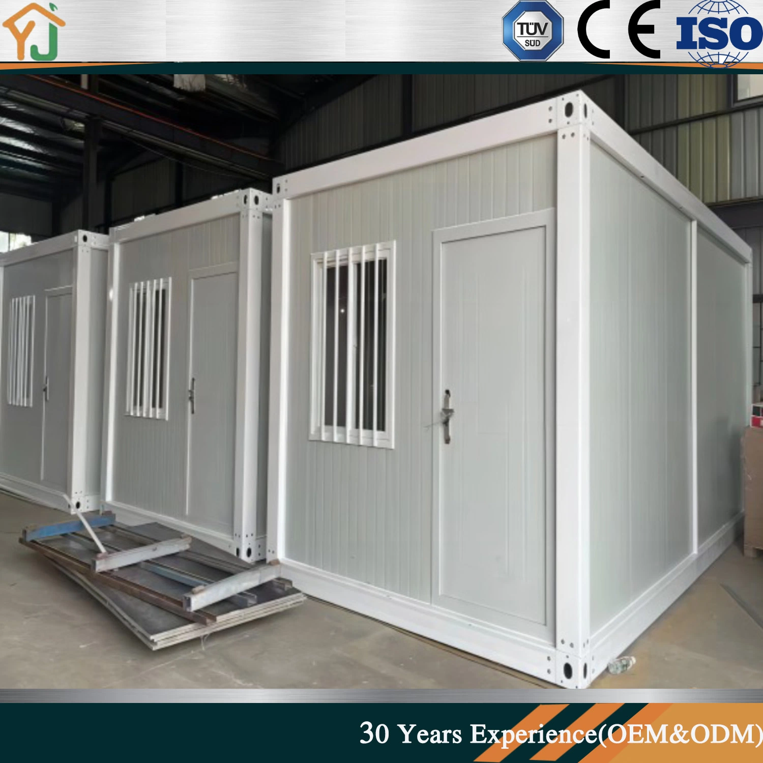 Low Cost Drawing Small Living Portable Sandwich Panel Prefabricated Prefab Light Steel Structure Frame Building Villa Modular Movable Mobile Container House