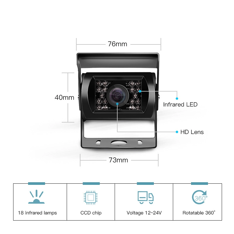 7 pouces TFT LCD numérique Vue arrière du moniteur de sauvegarde de voiture+caméra de recul