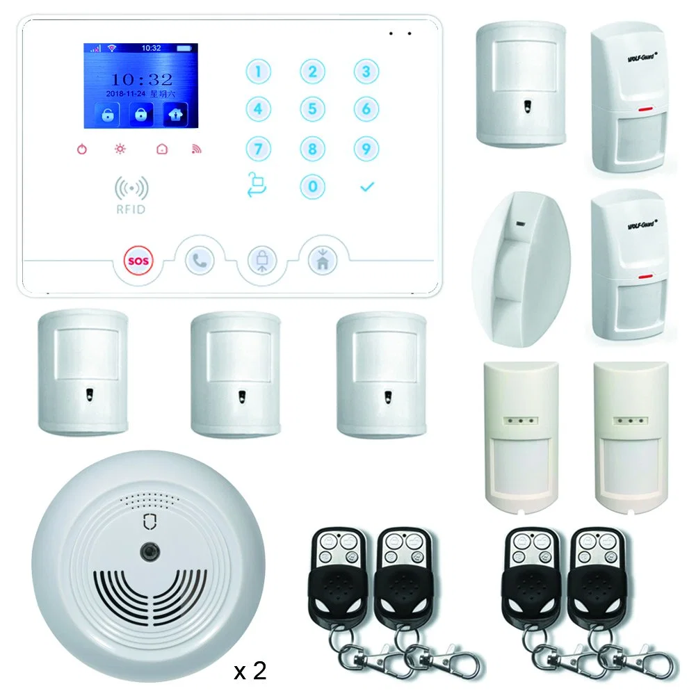 Neues Tuya-Alarmsystem mit Türsensor, Bewegungsmelder, Fernbedienung Steuerung GSM WiFi Alarm System Smart Home Security