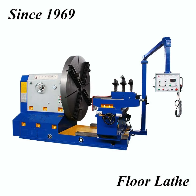 Conventional Lathe Machine for Facing Turning Ring Parts Like Flange, Mold, Propeller