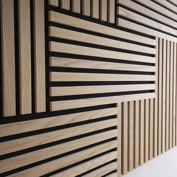 Wood Slat Acoustic Panel Wall Ceiling Soundproofing Interior Decorated Building Material