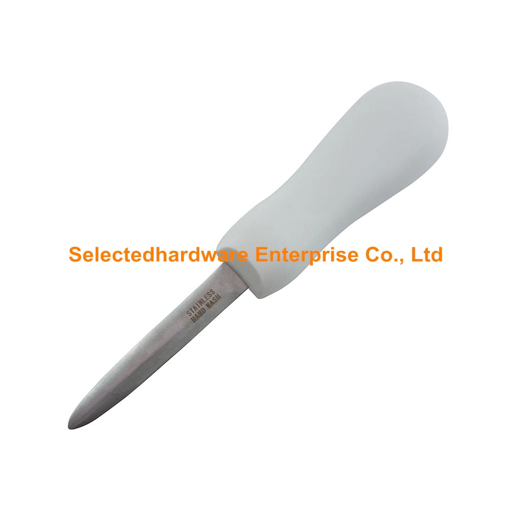 Oyster Shucking de 3 pulgadas cuchillo cuchillo de mango PP blanco