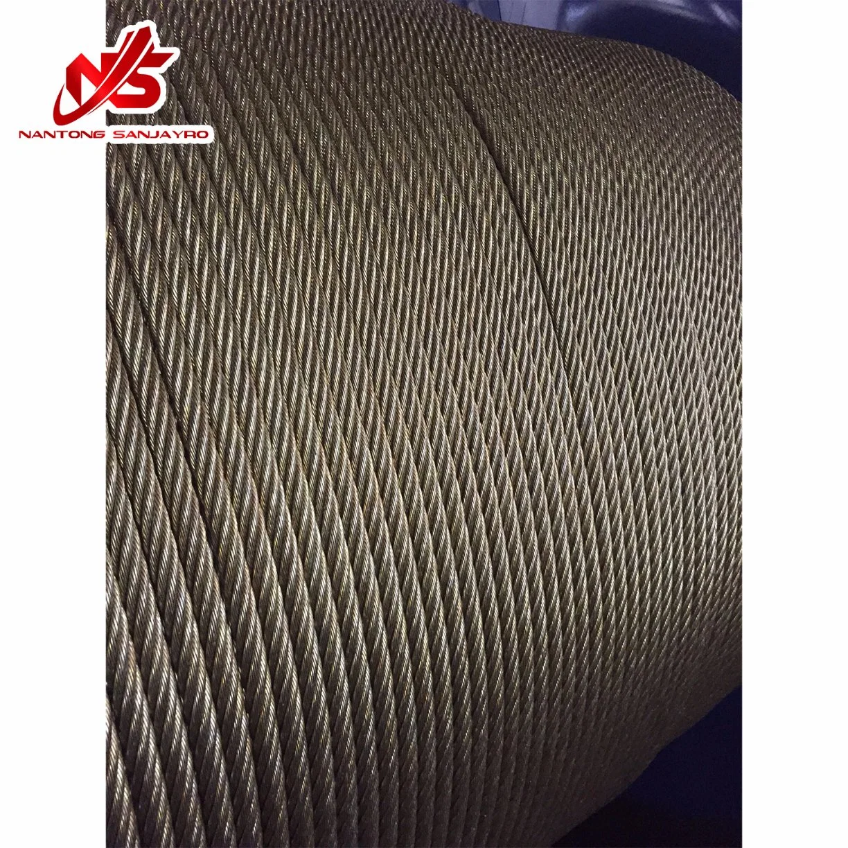 Compacted Steel Wire Rope 4vx39s+5FC Ungalvanized Cable Wire Oil Yellow Grease