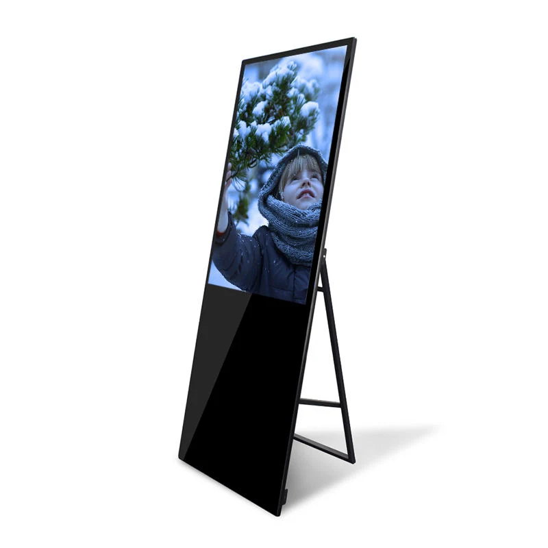 Factory Supply Movable Foldable LCD Touch Screen LCD Monitor Portable Digital Signage Menu Board for Coffee Shop