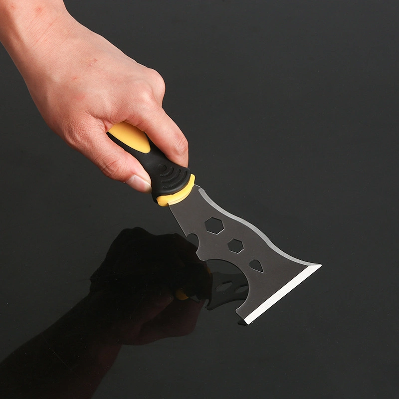 Stainless Steel 15-in-1 Soft Grip Painters Tool with Hammer End and 2 Flexible Scraper Multifunctional Putty Knife