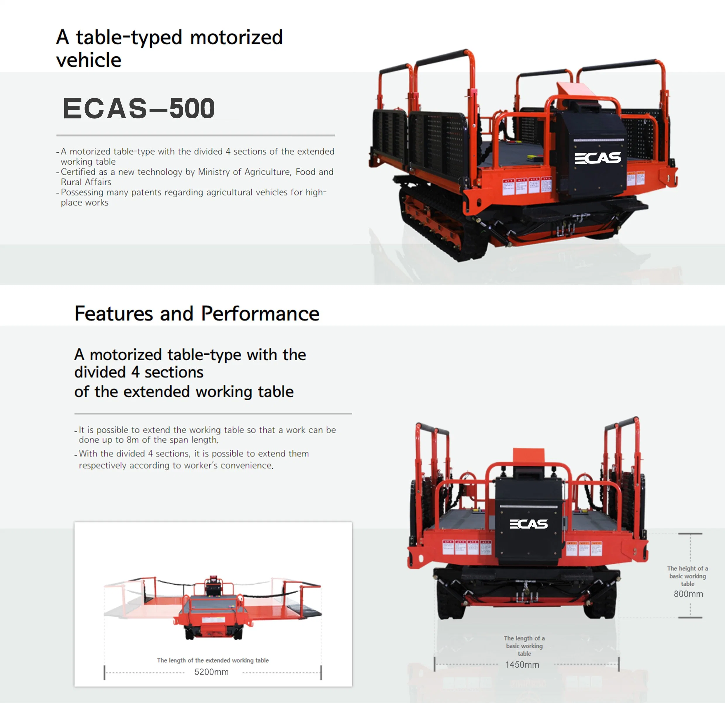 Ecas-500 Electric Teleskop Construction Lift Platform Security