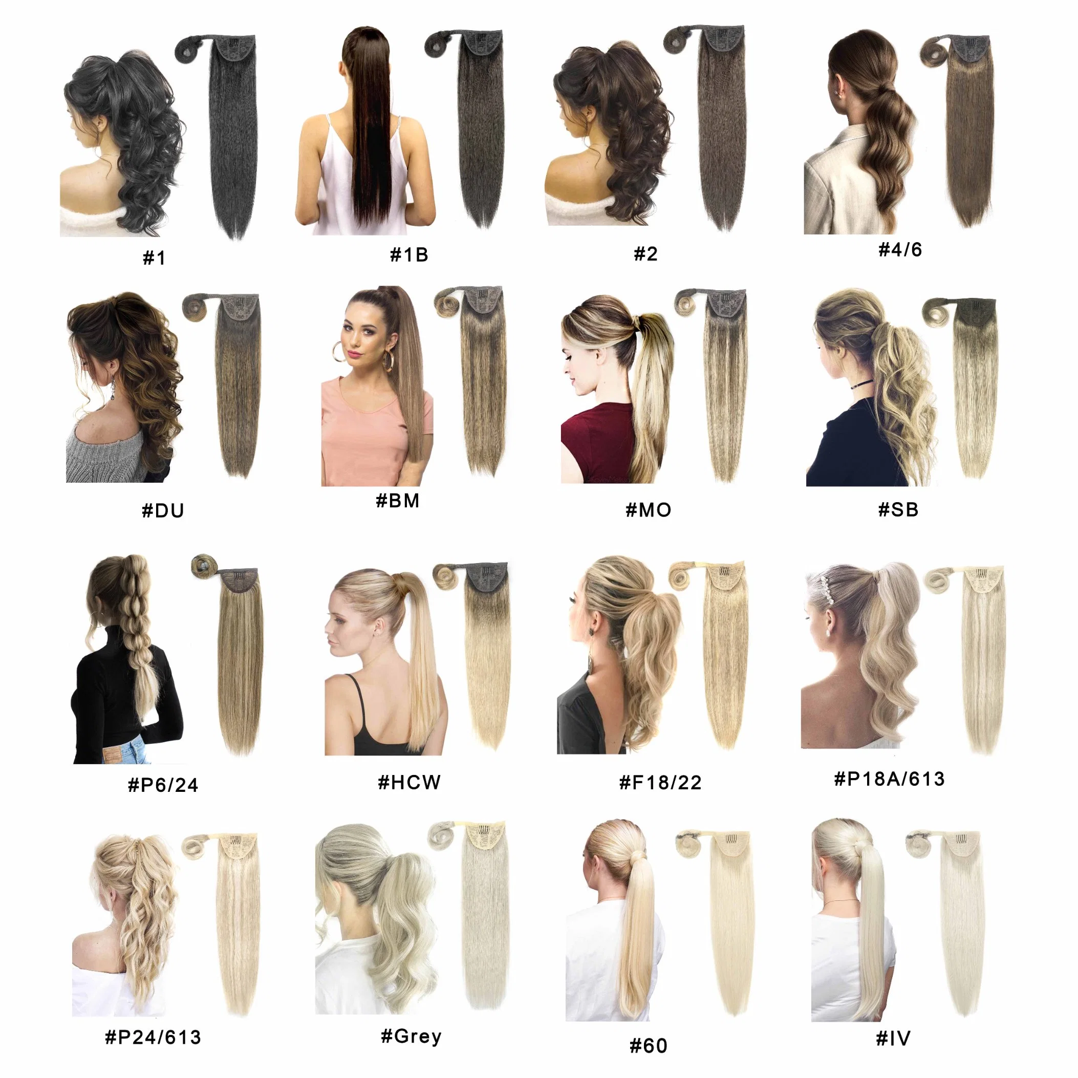 Extensão de cabelo humano Kbeth 100% virgem Remy rabo-de-Long encaixar na reta Natural loira mulheres Pony Tail Virgem Brasileira extensões disponíveis para compra