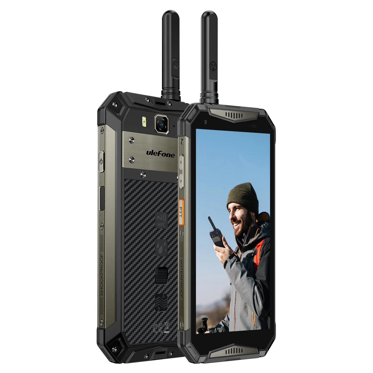 Ulefone Power Armor 20wt 5.65 Inch Big Battery Ptt Walkie Talkie 4G Mobile Rugged Smartphone with Face and Fingerprint Unlock