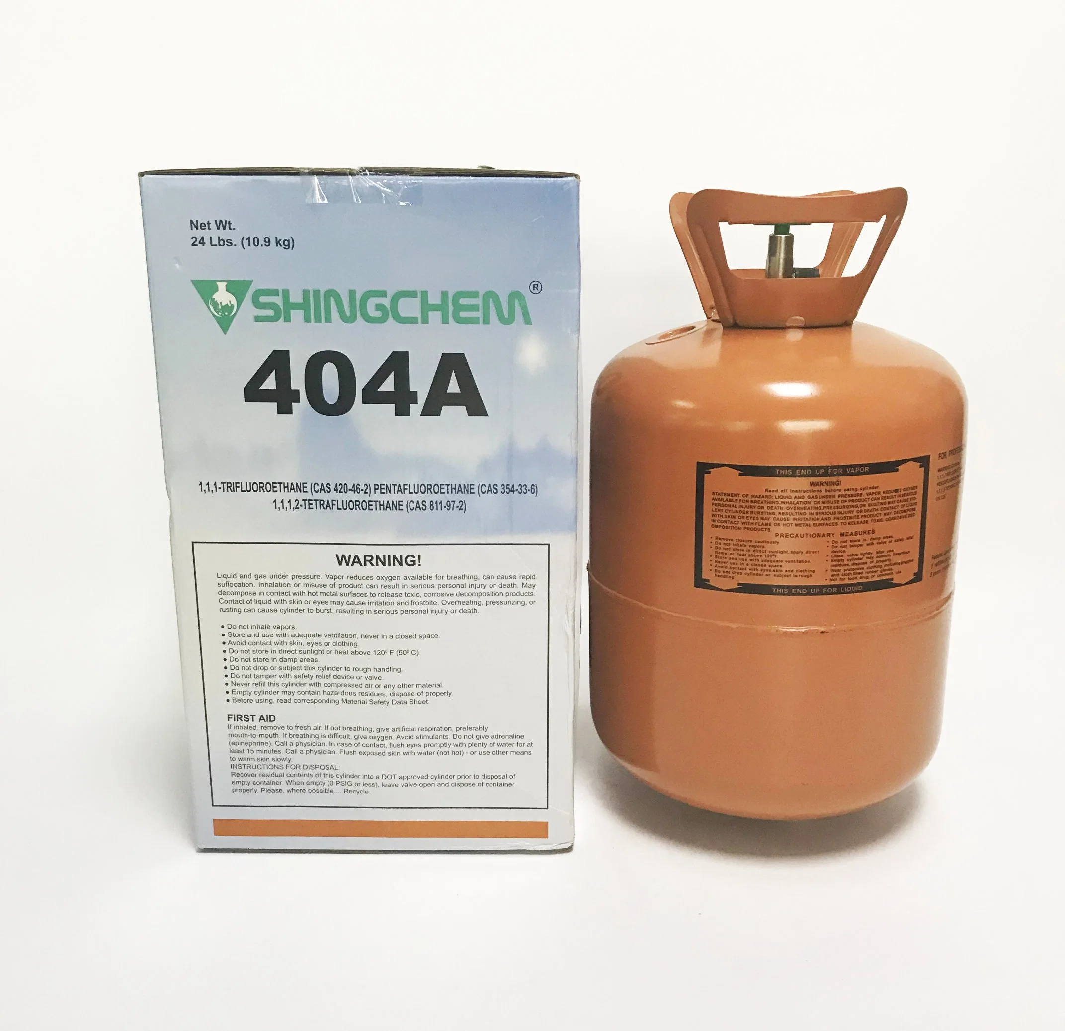 Fábrica Shingchem suministro de refrigeración de buena calidad Gas de refrigeración R404A refrigerante Gas