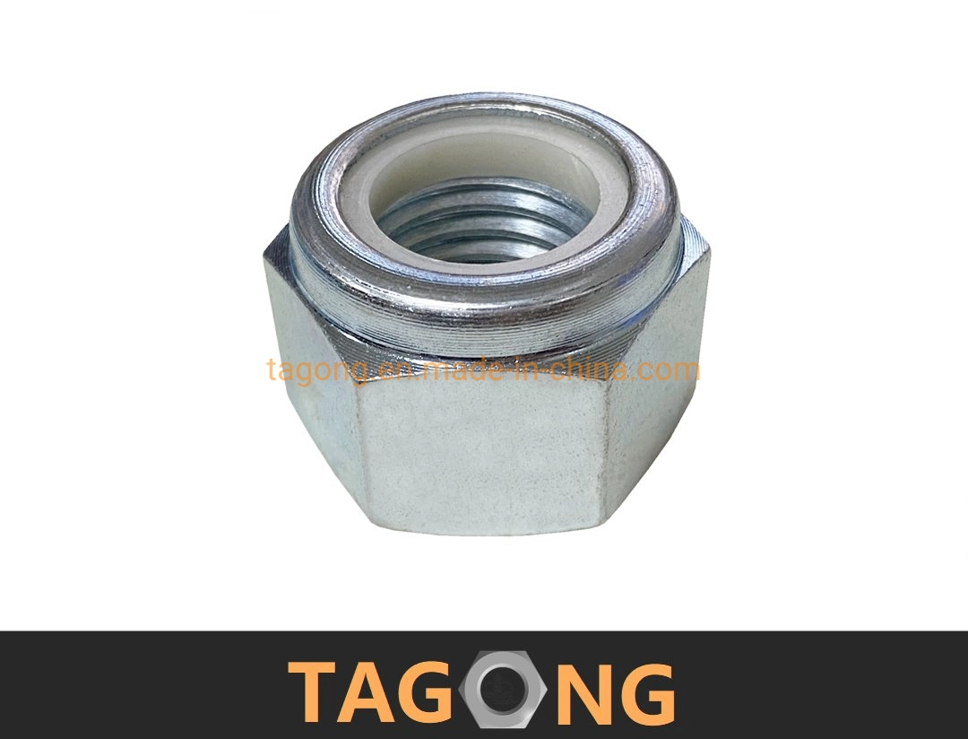 Zinc Class8 M27 White Nylon Insert Nuts DIN6924