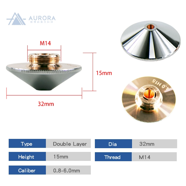 Cabeça de corte Aurora escova laser dupla cromada camadas D32