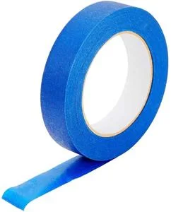 Papier crêpe bleu ligne vive résistant aux UV pendant 14 jours Ruban de masquage pour peinture de bois 120mic