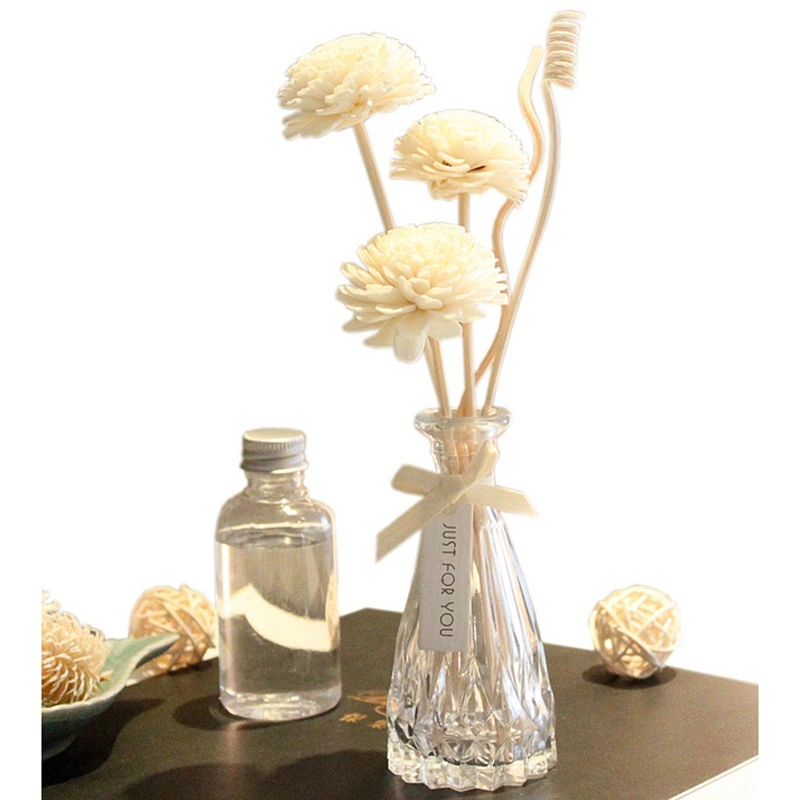 Popularly 100ml Glassware Vase Reed Diffuser Gift Sets with Home Decoration