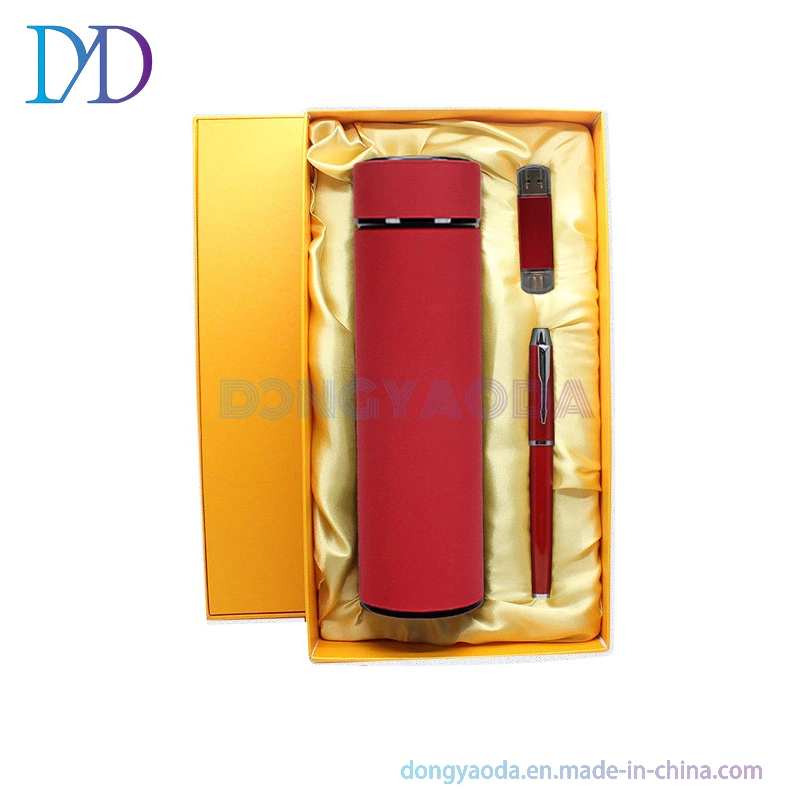 Vacuum Flask Set Business Gift U Disk Set Boxed Custom Logo