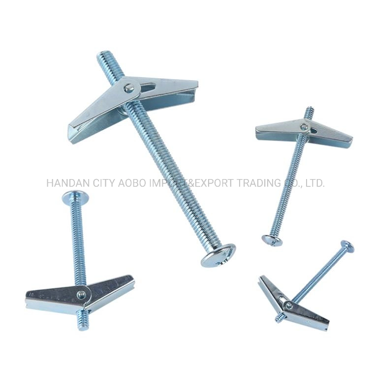 Umbrella Aircraft Butterfly Expansion Screw Spring Flip Anchor Clip for Cavity Hollow Brick Wall Gypsum Board Plasterboard